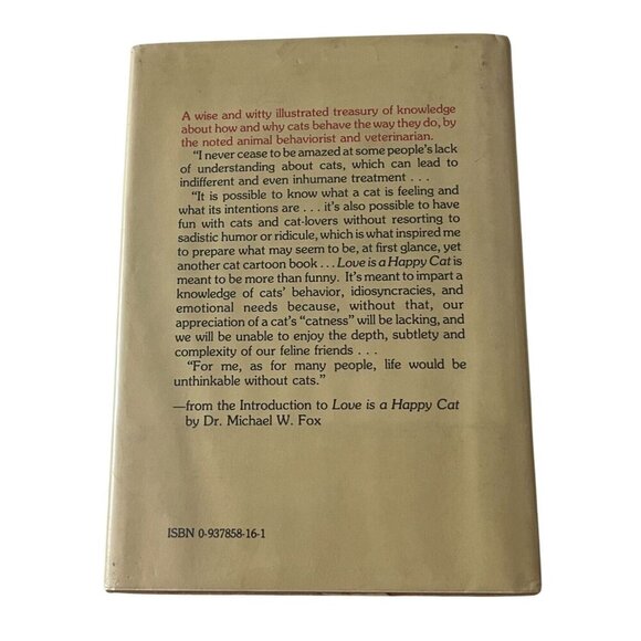 Love Is a Happy Cat Hardcover – January 1, 1982 Hardcover Ex library POOR - Picture 2 of 8